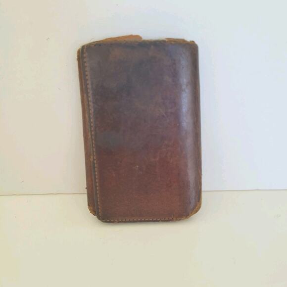 Coach Vintage Wallet Key Case Pouch Holder Brown Geniue Leather Rustic Fair - Picture 1 of 9